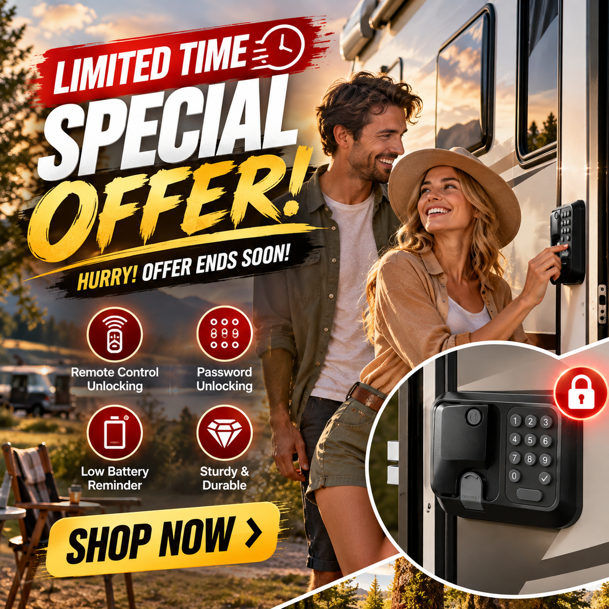 Smart Keyless Waterproof Lock